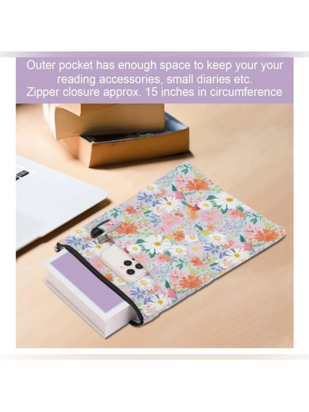Floral Zip Pouch NEW - Pastel Multicolor